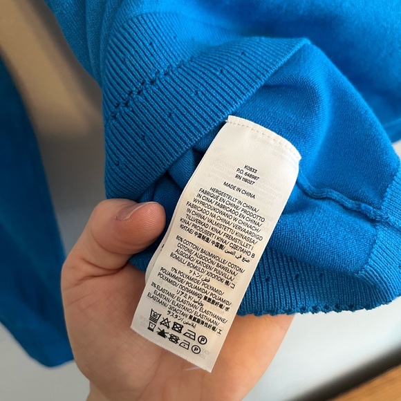 Boden Blue Catriona Cotton Crew Sweater - Picture 5 of 5